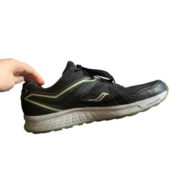 Saucony Cohesion 11 Black Lime Men Size 11.5 Road/Running Sneaker Excellent Used - Picture 4 of 9